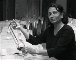 Winemaker Sudha Patil barrel tasting